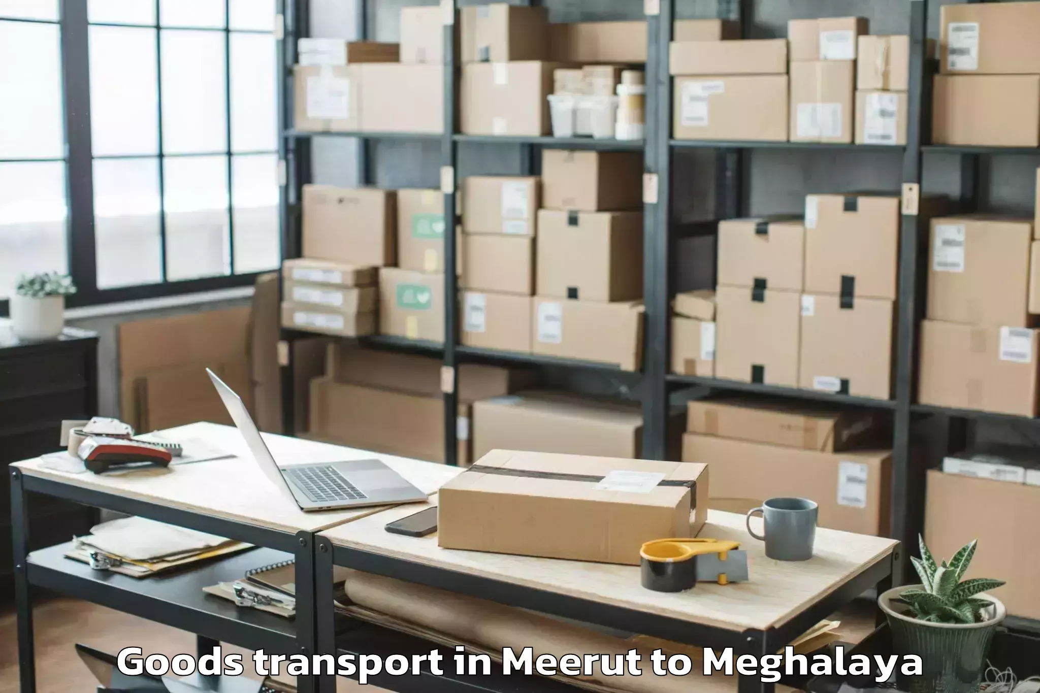 Top Meerut to Amlarem Goods Transport Available